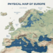 Physical Map of Europe