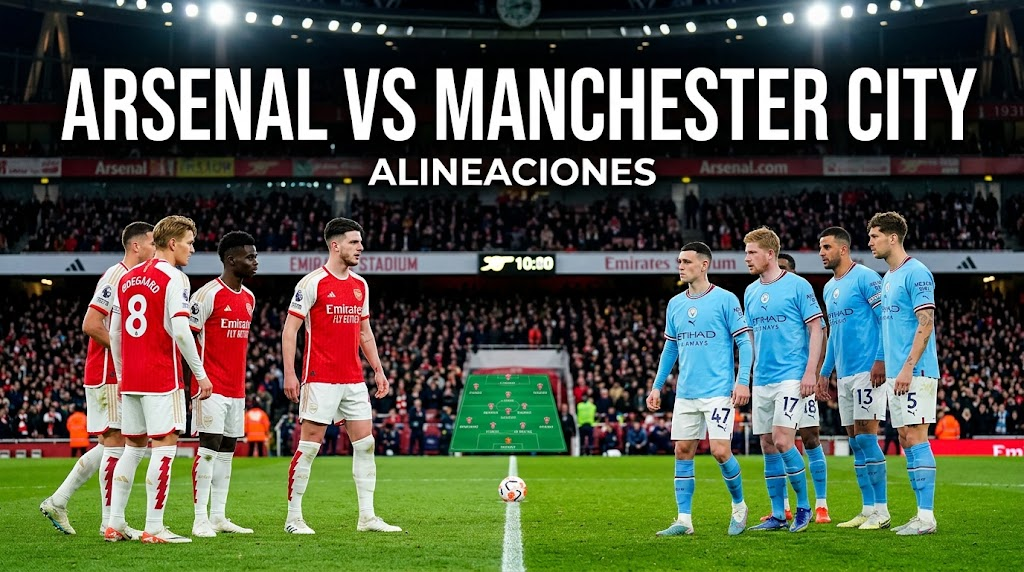 Alineaciones de Arsenal FC contra Manchester City
